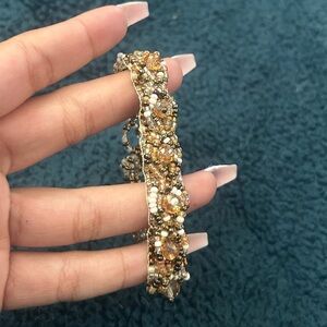 Gold Tone Beaded Bracelete